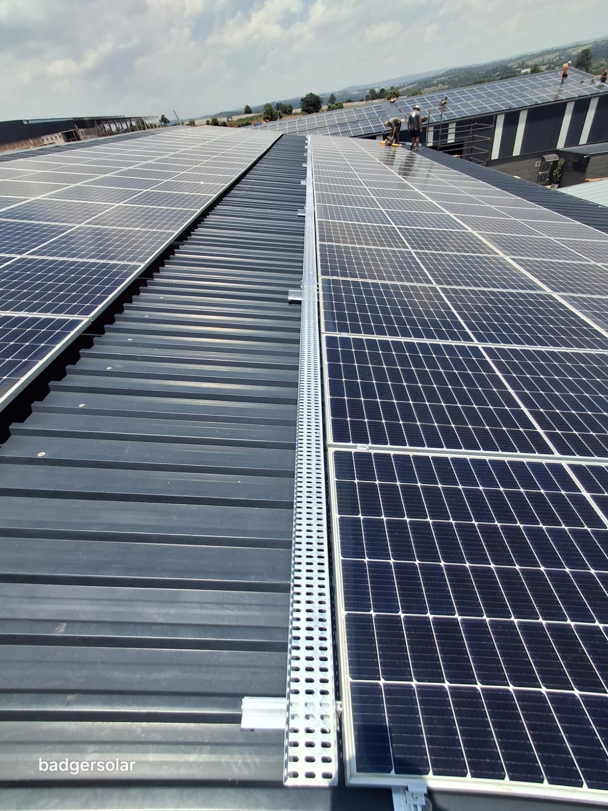 Commercial rooftop solar installation