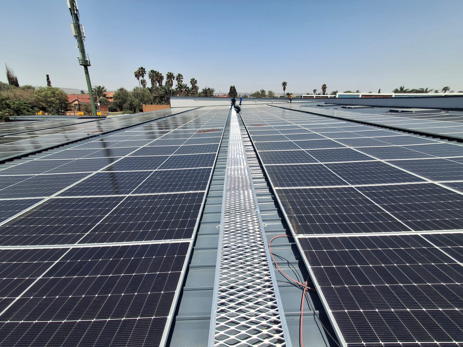 Solar installation in progress